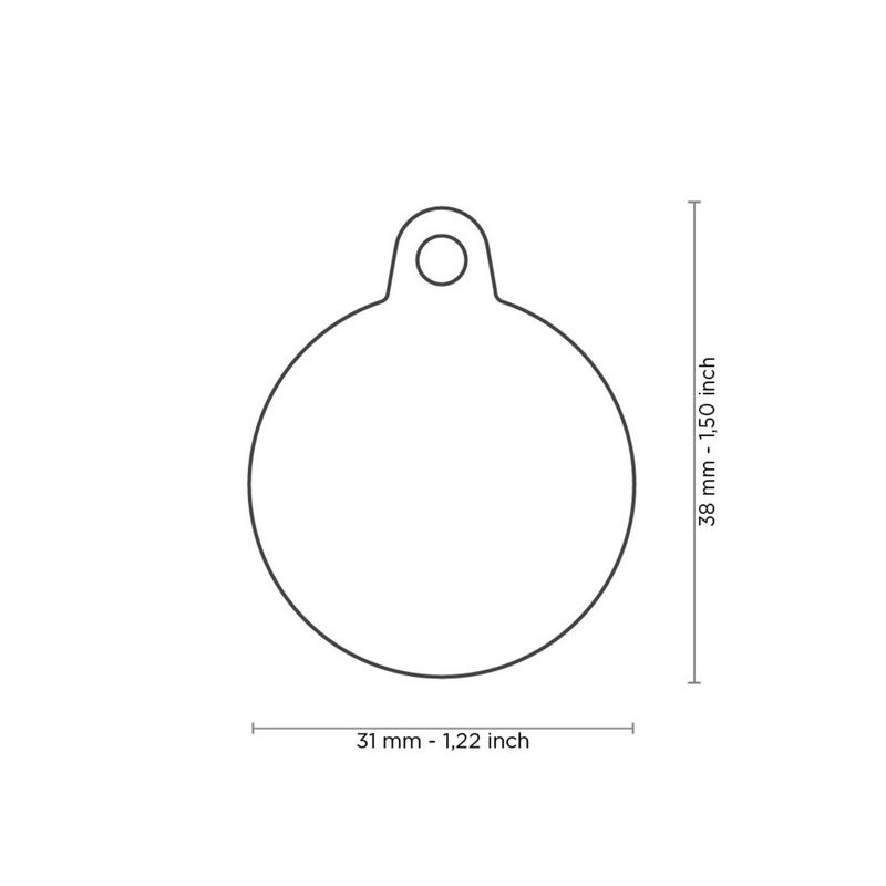 My Family Dog Tag Hushtag Black Aluminum Circle ID Tag with Rubber