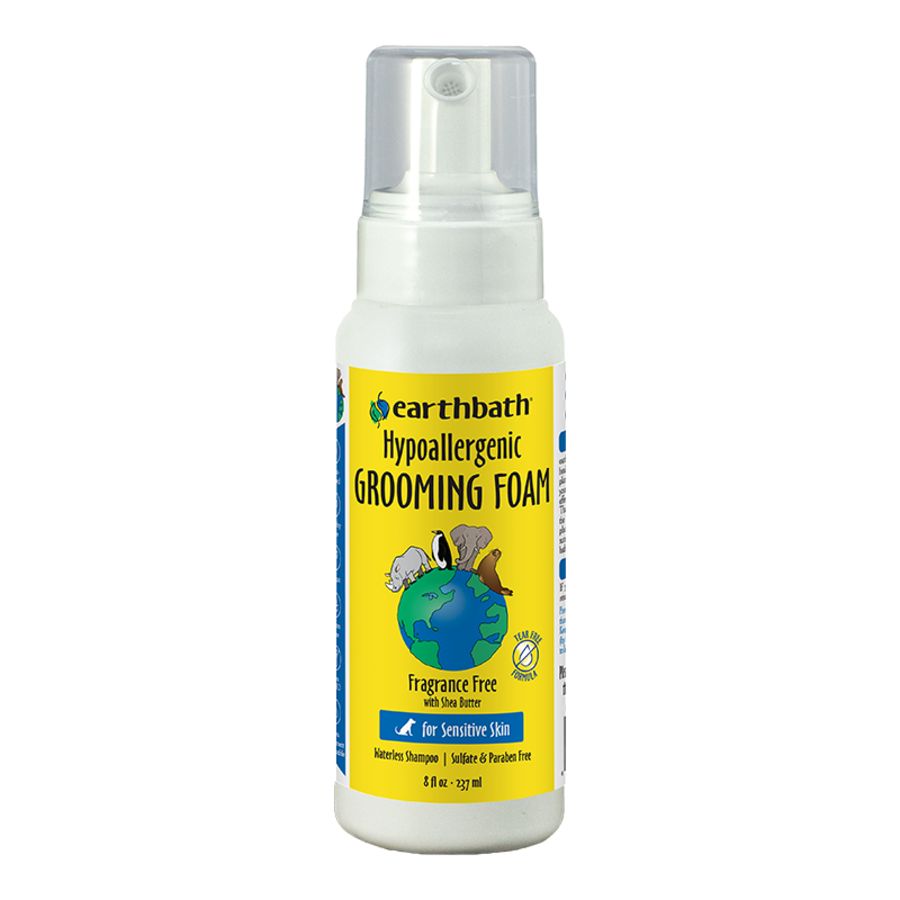 Earthbath Dog Hypoallergenic Grooming Foam Fragrance Free 8oz