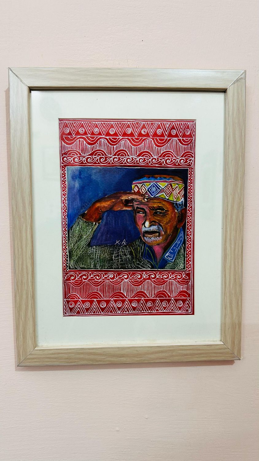 ​Handcrafted Painting – Pahadi Bubu, A Glimpse into Uttarakhand’s Traditions 🎨✨