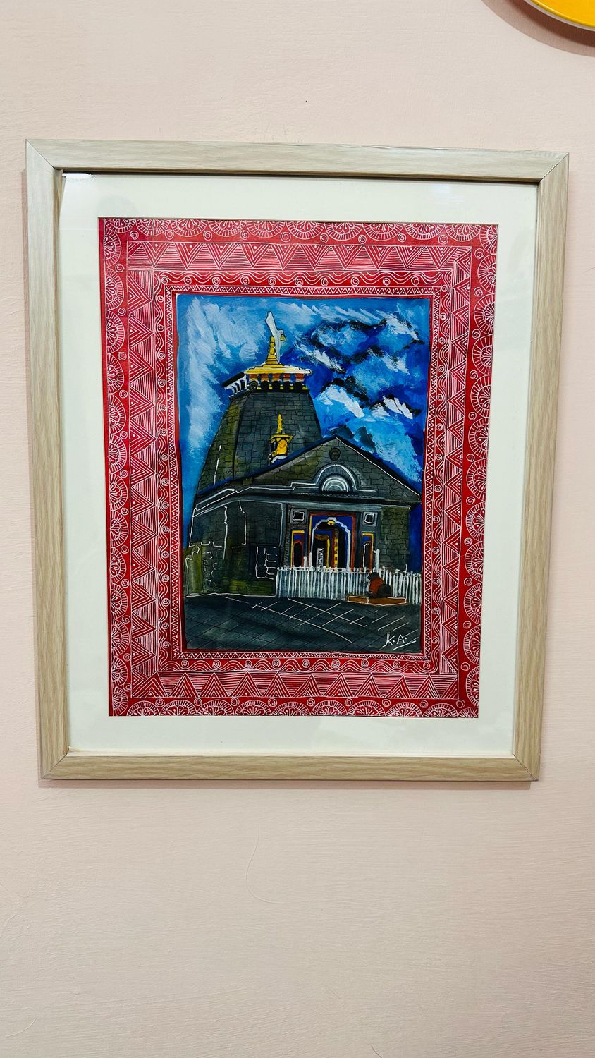 ​Handcrafted Painting – Kedarnath Temple, A Sacred Himalayan Marvel 🛕✨
