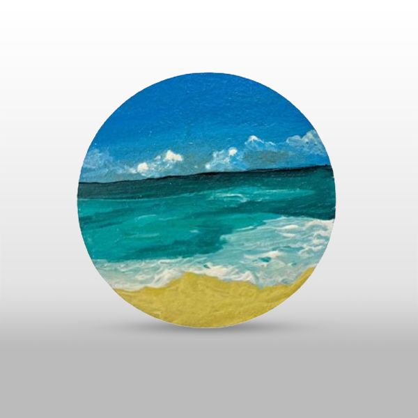 ​Serene Ocean View Fridge Magnet 🌊✨