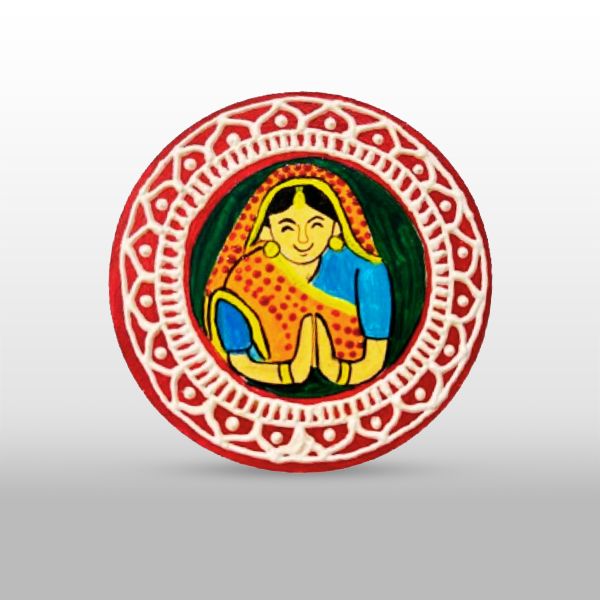 ​Pahadi Amma Namaste Fridge Magnet 🙏✨