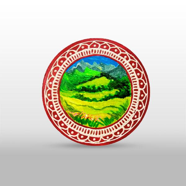 ​Scenic Aipan Art Fridge Magnet 🏔️🎨