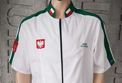 BLUZA BIAŁA Z ZIELONYM