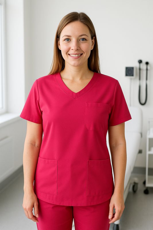 Bluza medyczna amarant