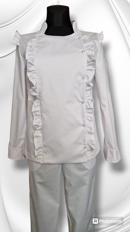 BLUZA Z FALBANKĄ BIAŁA