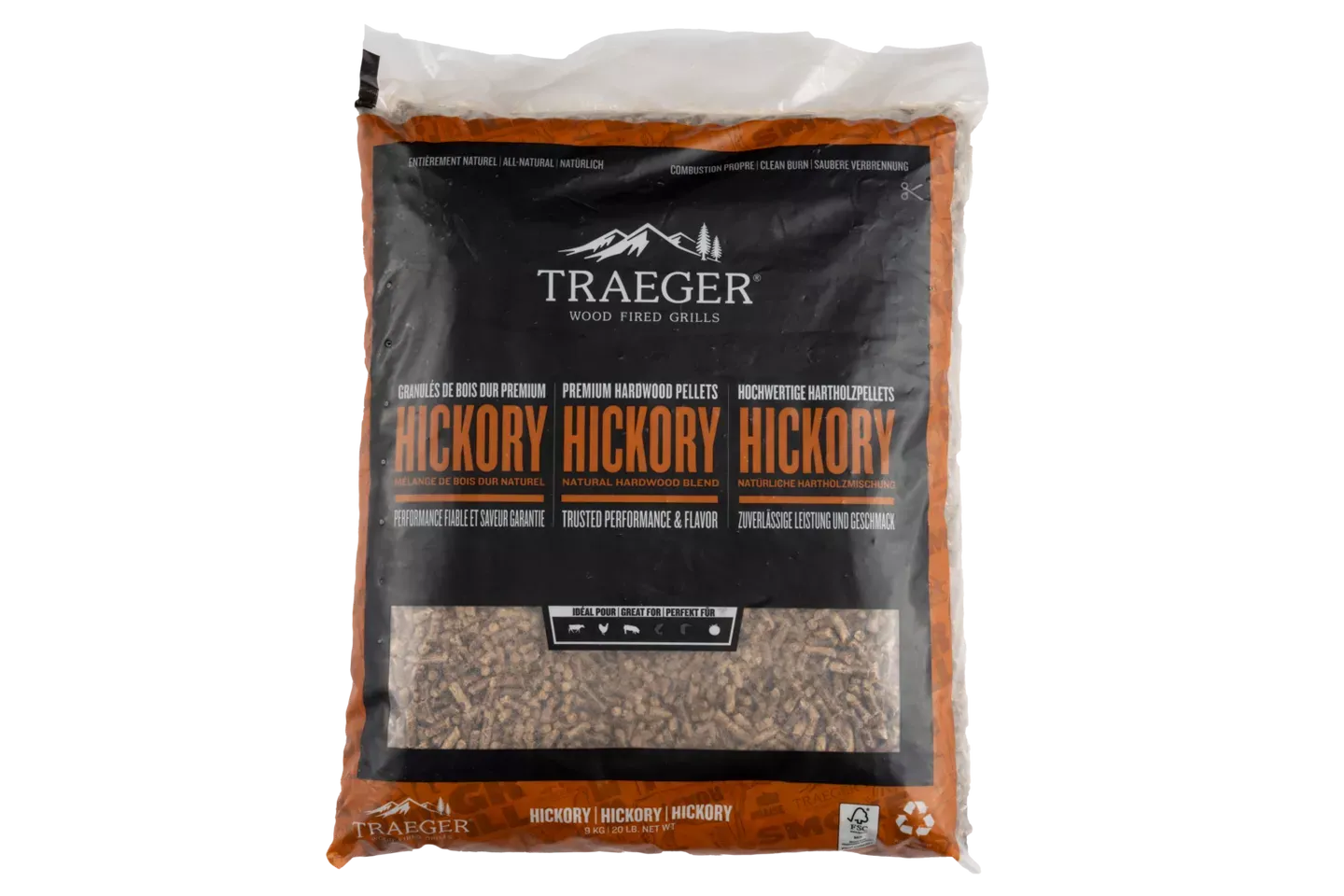 Traeger Hickory  BBQ HOLZPELLETS 9 KG Sack