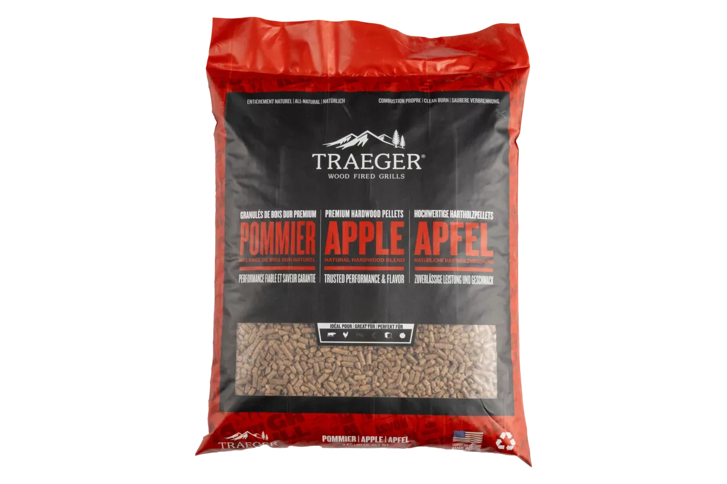 Traeger Apfel  BBQ HOLZPELLETS 9 KG Sack