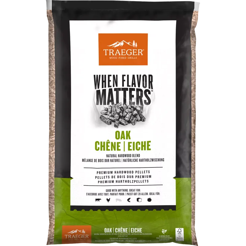 Traeger Eiche BBQ HOLZPELLETS 9 KG Sack