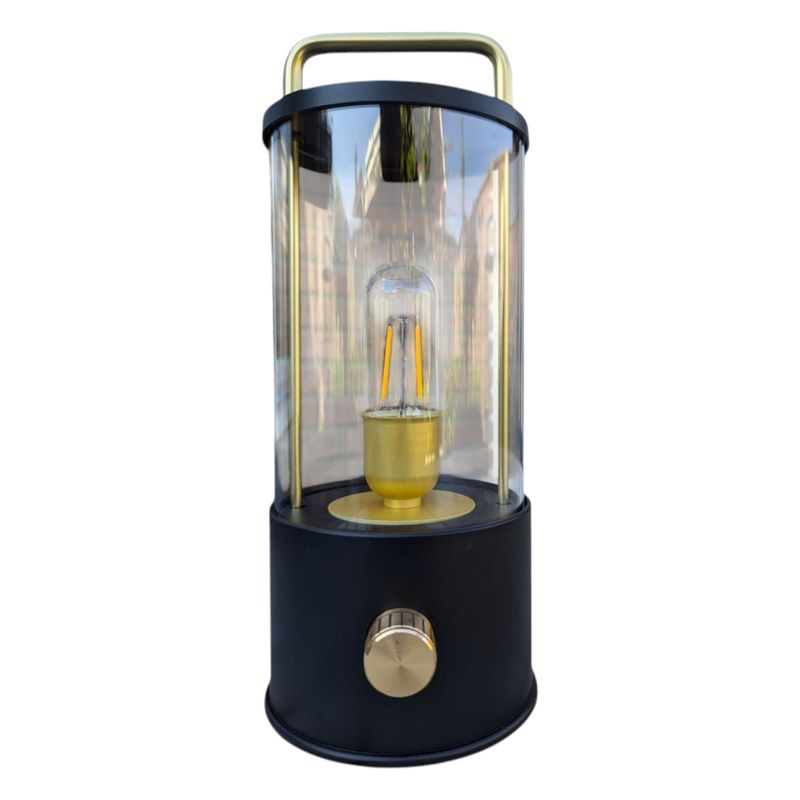 Portable lantaarn - Deluxe LED dimbaar (zwart)