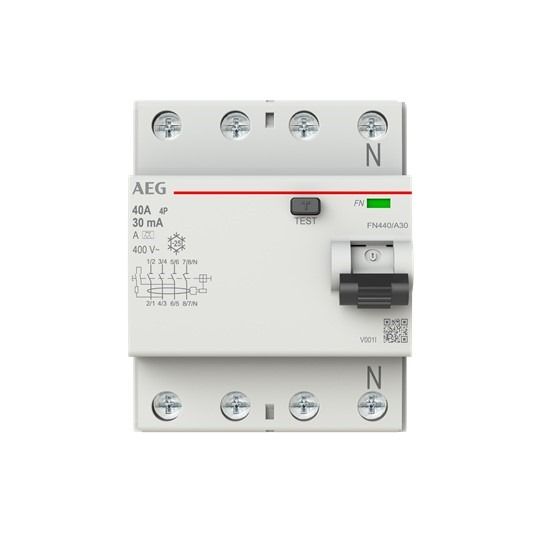 AEG FN440/A30 FI-Schutzschalter A 4p 440V 40A 0,03A 4TE REG VPE 1stk.