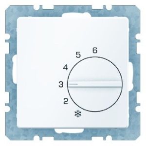 BERKER 20266089 Raumthermostat Q.1/Q.3 polarweiß samt 250V 5A Wechsler VPE 1stk