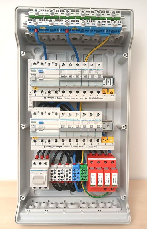 ✅ Hensel Unterverteilung Sicherungskasten 3-reihig ✅ verdrahtet Aufputz IP63 Anschlussfertig