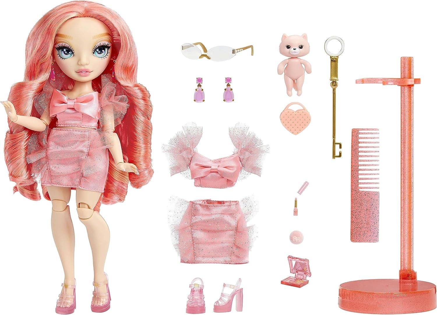 Rainbow High New Friends lalka Pinkly Paige curvy doll