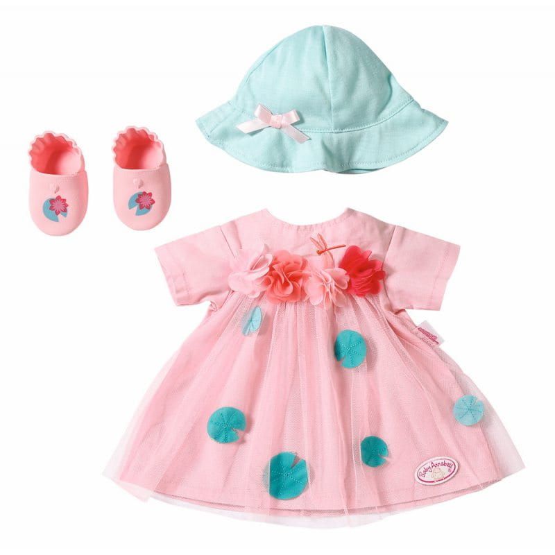 sukienka kapelusz i buciki Deluxe dla lalki Baby Annabell 703052
