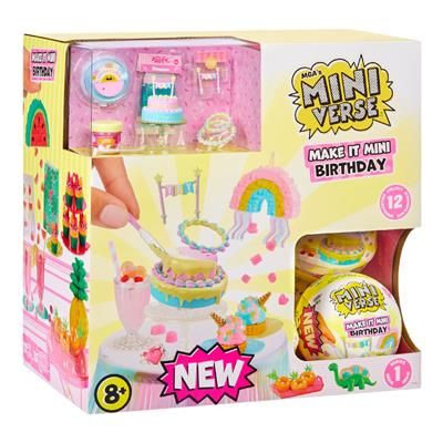 15 MGA’s Miniverse Celebrate Make It Mini Birthday Urodziny Miniaturowe Jedzenie i Akcesoria / cały karton