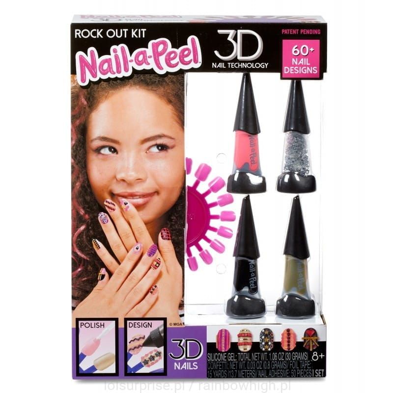 Nail-a-Peel Zestaw tematyczny do paznokci 3D Rock Out 550136