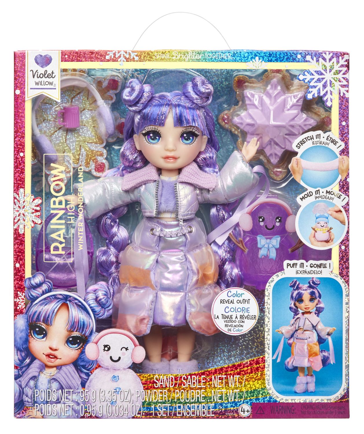 Rainbow High Winter Wonderland lalka Violet Willow zimowa fioletowa 129865