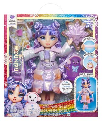 Rainbow High Winter Wonderland lalka Violet Willow zimowa fioletowa 129865