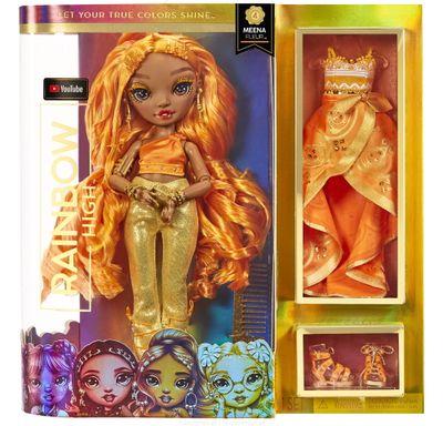 Rainbow High Meena Fleur (Saffron) lalka Fashion Doll dwa zestawy ubranek 578284 seria 4