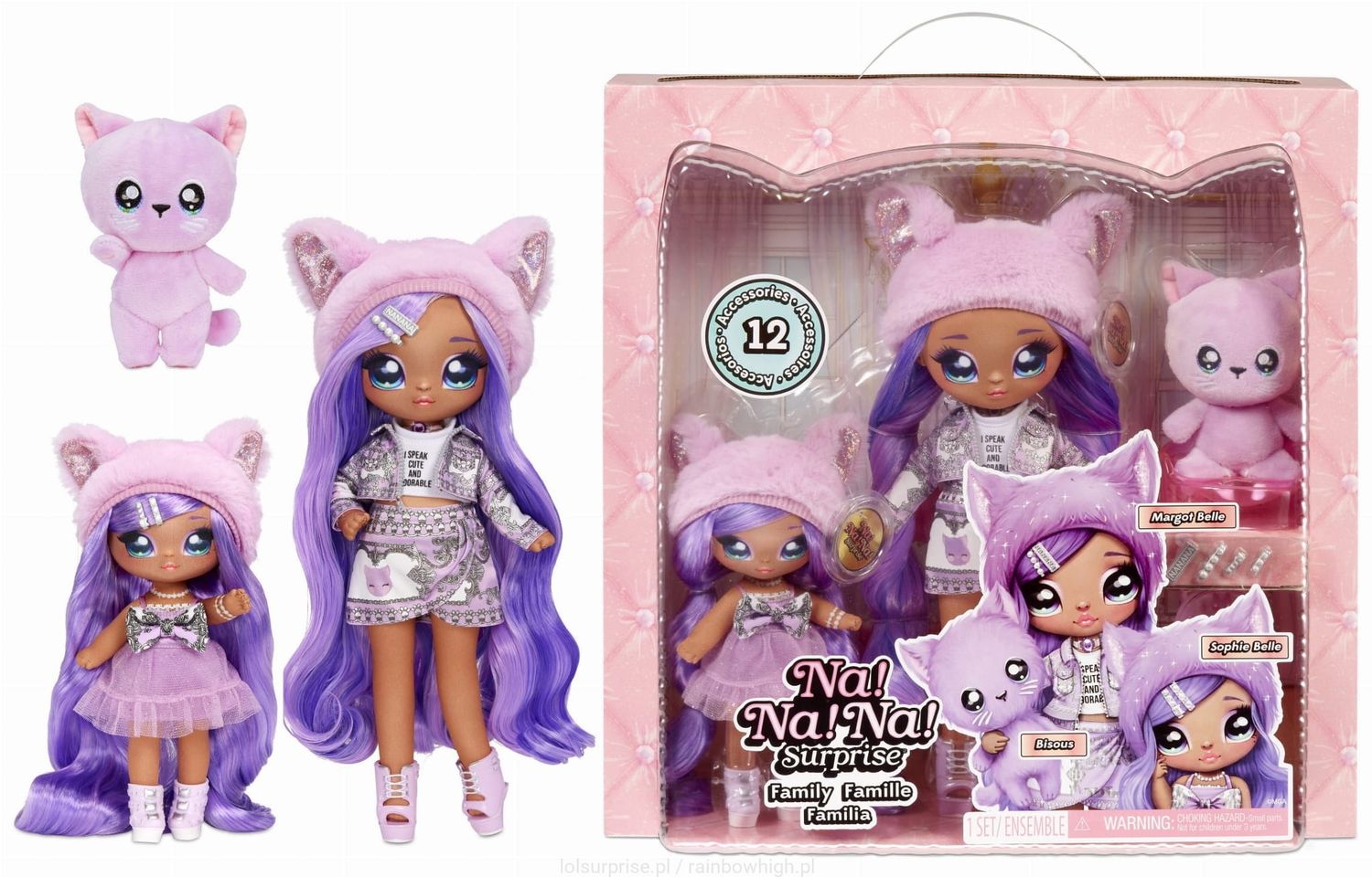 Na! Na! Na! Family Lavender Kitty Rodzinka Kotek Lawendowy Kotek NaNaNa 575962