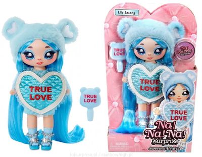 Na! Na! Na! Surprise Sweetest Hearts Lily Sarang niebieska lalka NaNaNa miś &quot;true love&quot; 581284