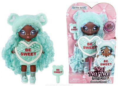 Na! Na! Na! Surprise Sweetest Hearts Cynthia  Sweets zielona miętowa lalka NaNaNa miś &quot;be sweet&quot; 581284