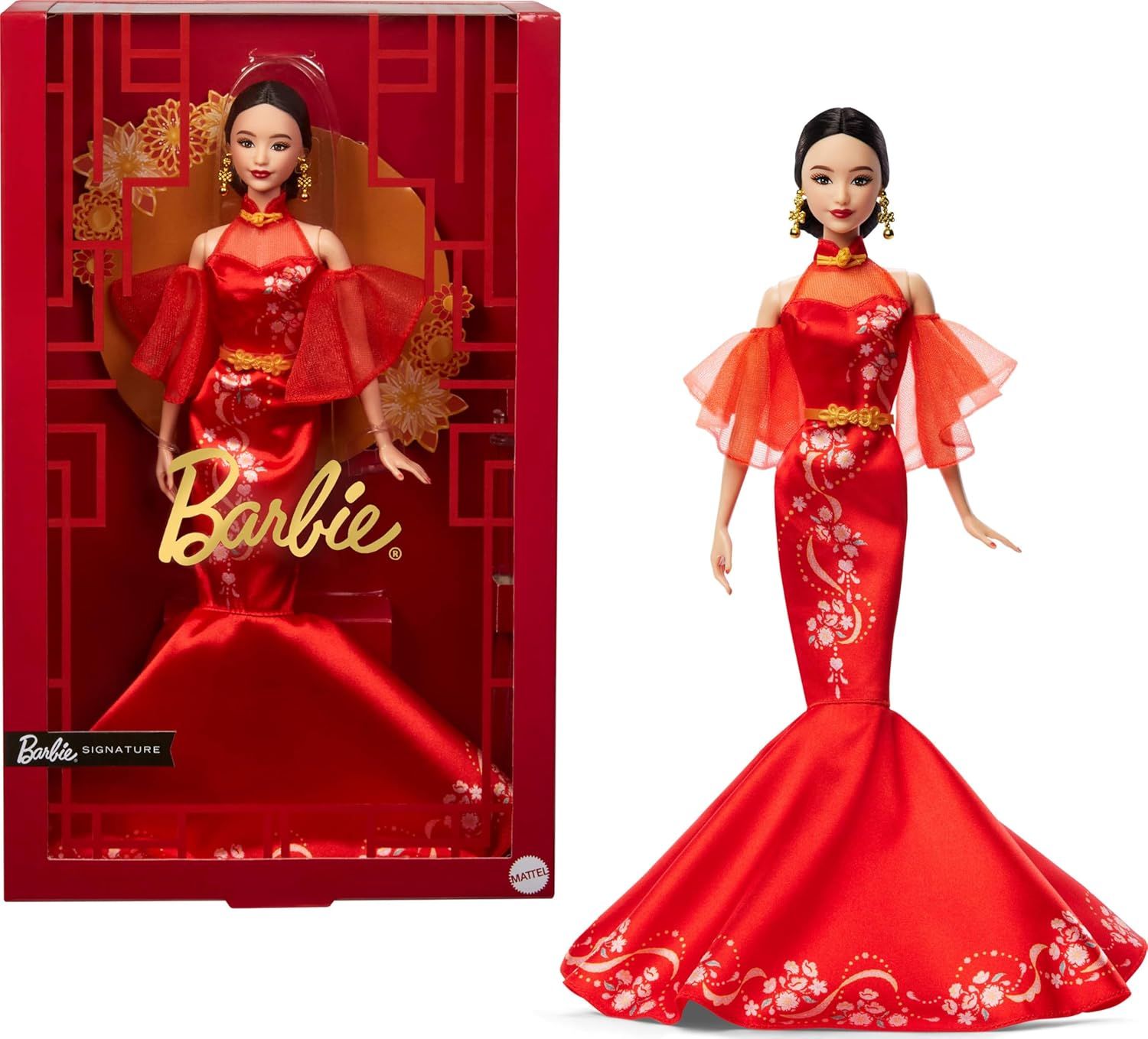 Lalka Barbie Lunar New Year 2025 lalka kolekcjonerska księżycowy Nowy Rok Barbie Signarure JBJ11