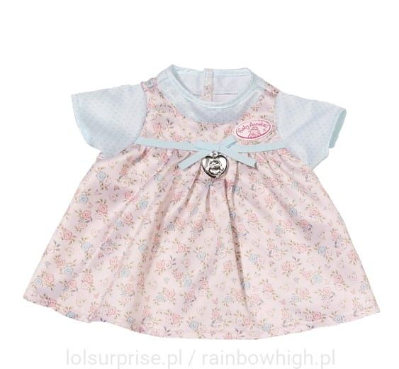 sukienka dla lalki Baby Annabell niebieska 794531 + wieszaczek