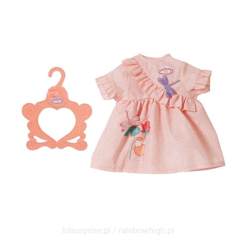 sukienka dla lalki Baby Annabell 703083 morelowa