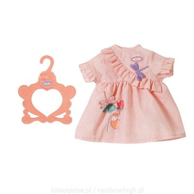 sukienka dla lalki Baby Annabell 703083 morelowa