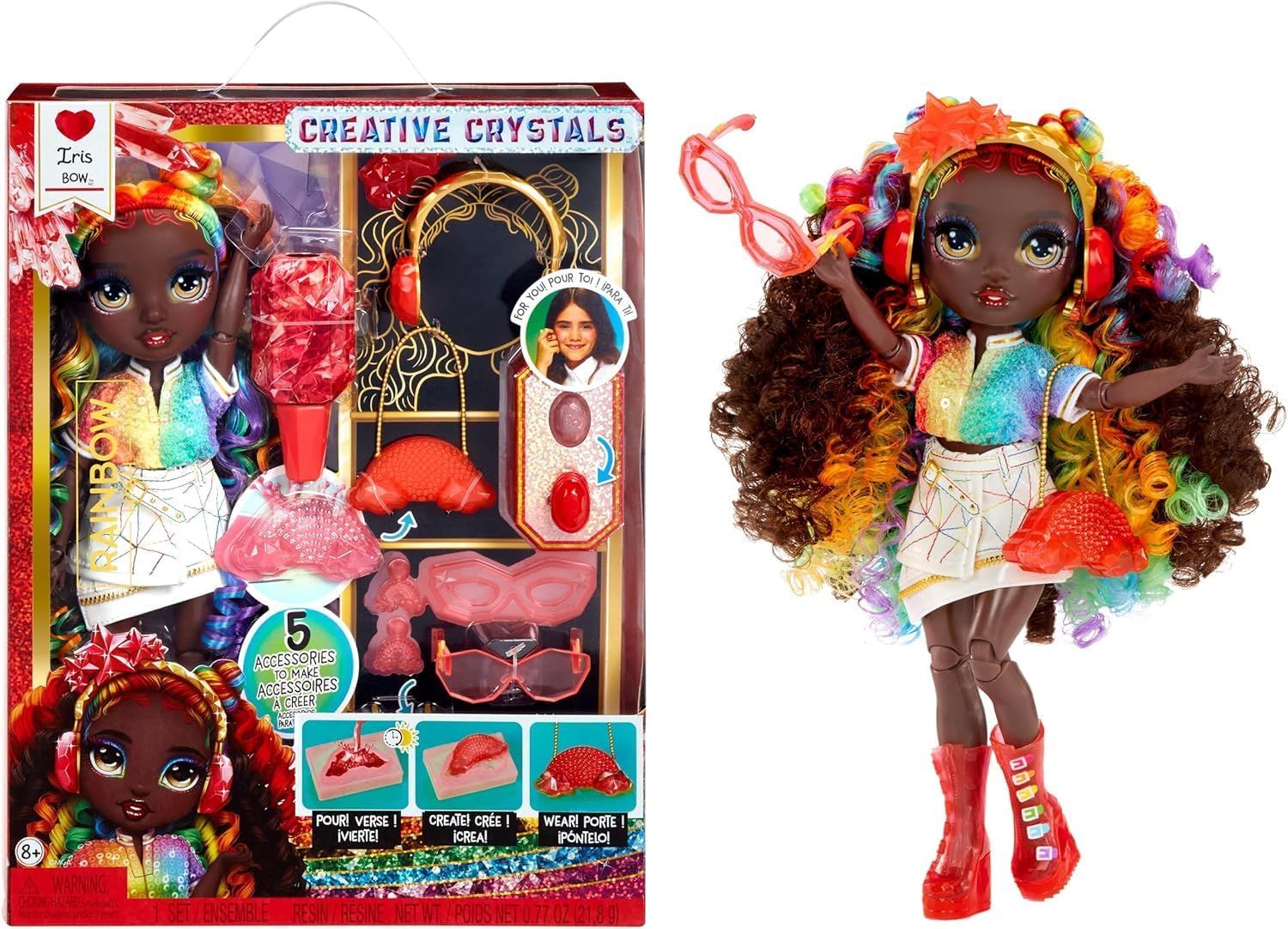 Rainbow High Creative Crystals Fashion Doll lalka Iris Bow