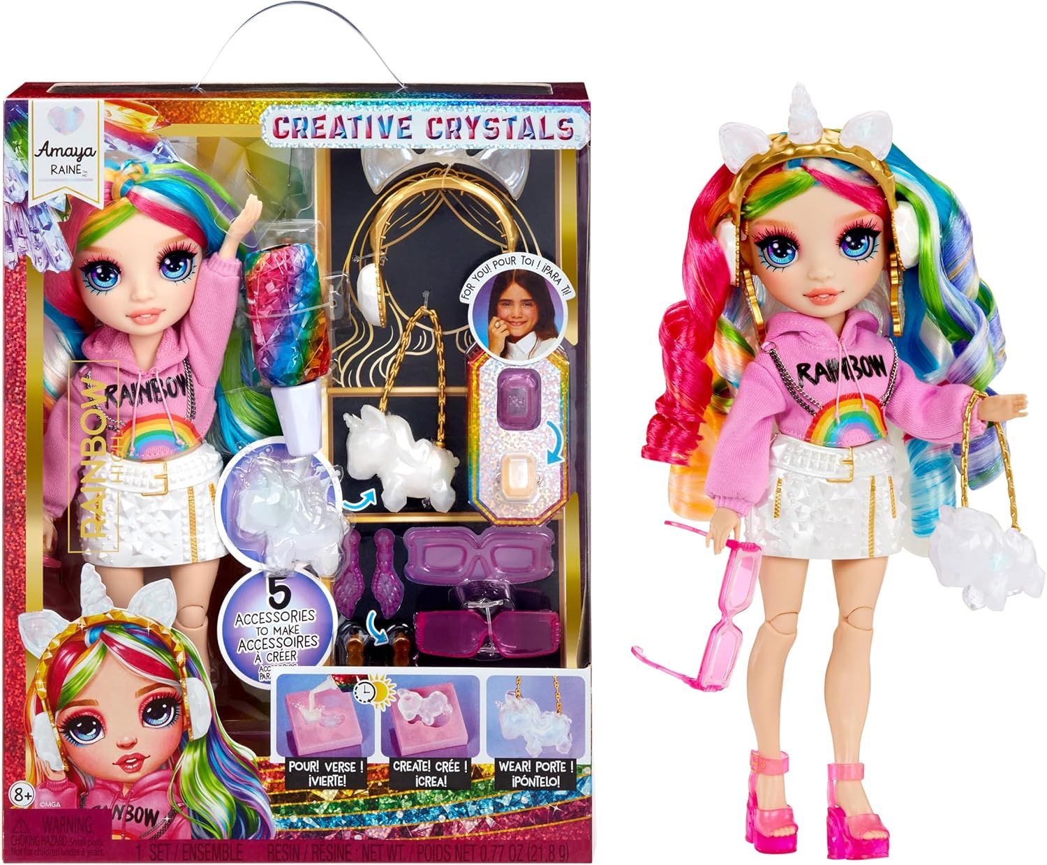 Rainbow High Creative Crystals Fashion Doll lalka Amaya