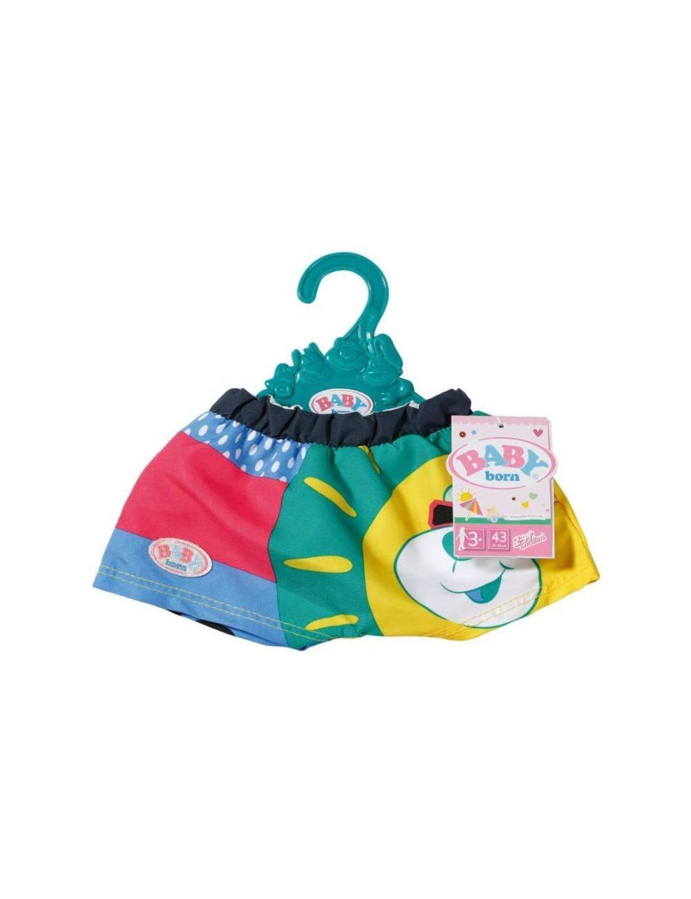 szorty strój plażowy dla lalki BABY born 43 cm + wieszaczek 828298