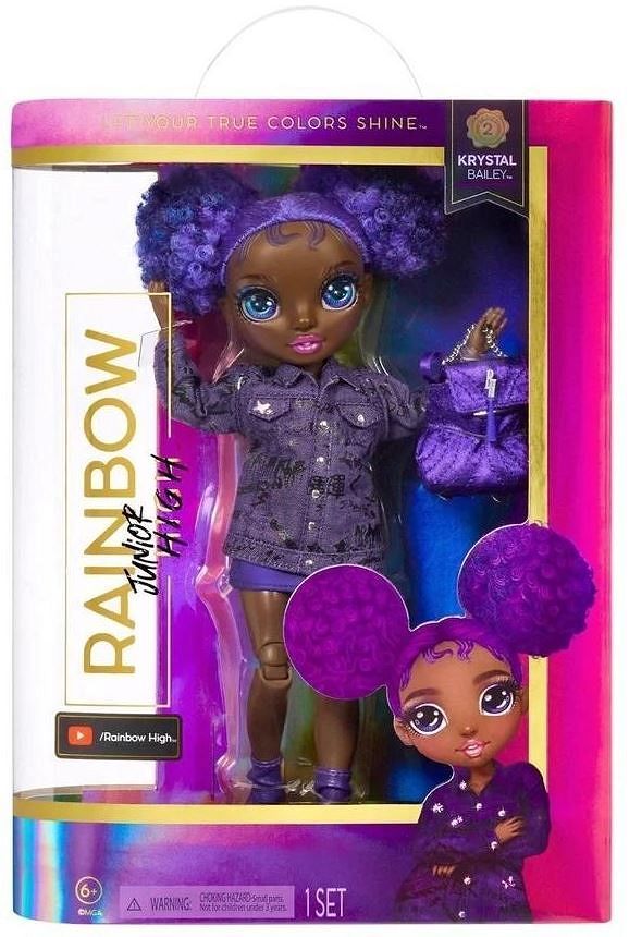 Rainbow High Junior lalka Krystal Bailey z plecakiem 582984