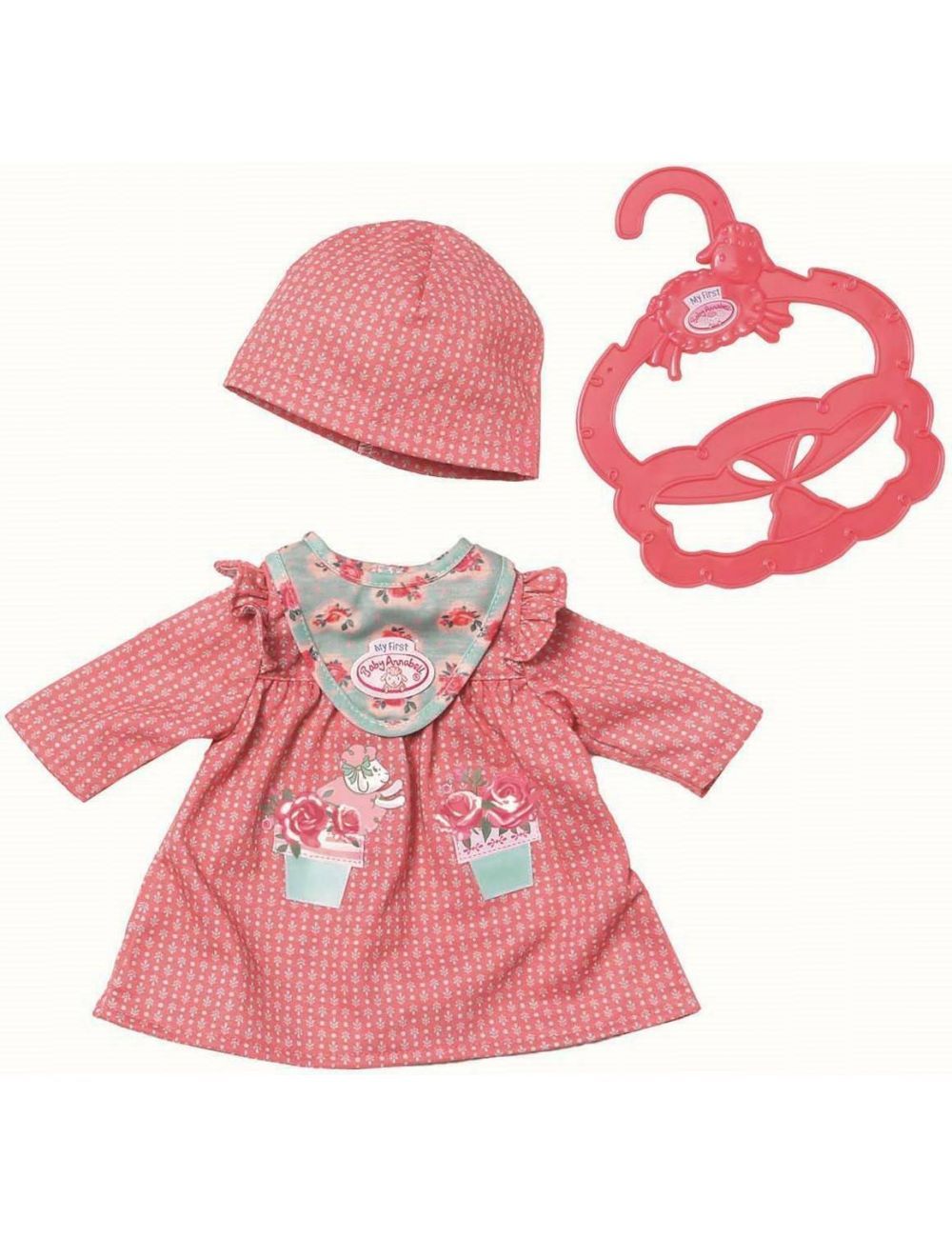 ubranko sukienka i czapeczka + wieszaczek Baby Annabell dla lalki 36 cm 702581