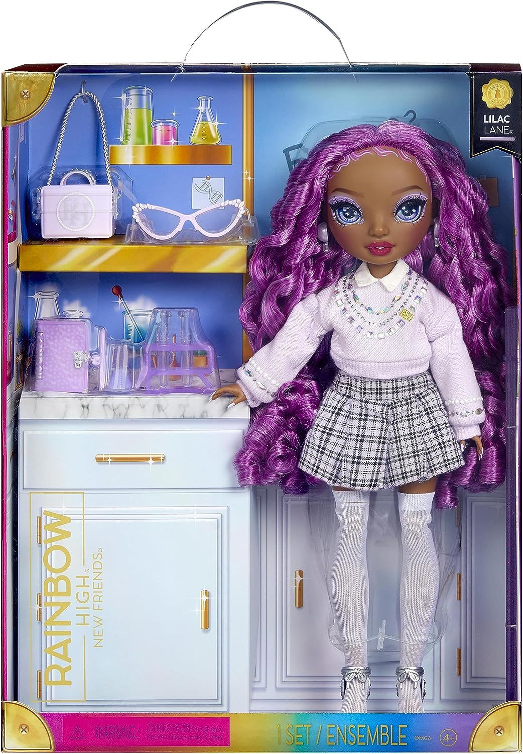 Rainbow High New Friends lalka Lilac Lane tall doll