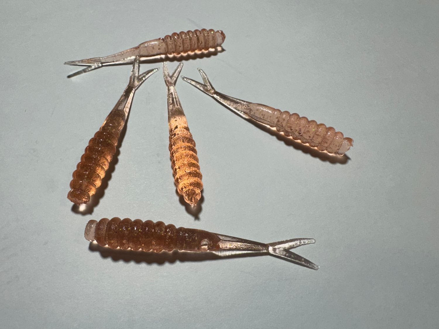 2.5 inch Crappie jig Peach (5)