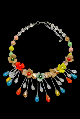 Collar flores cristal