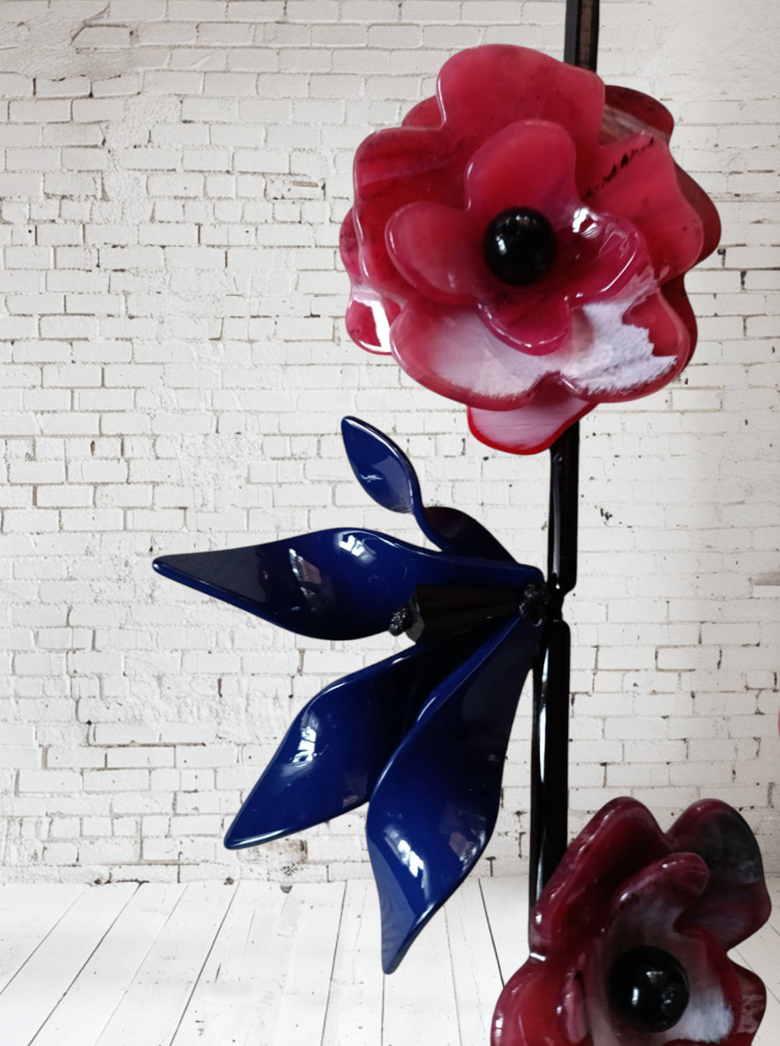 Collar flores resina