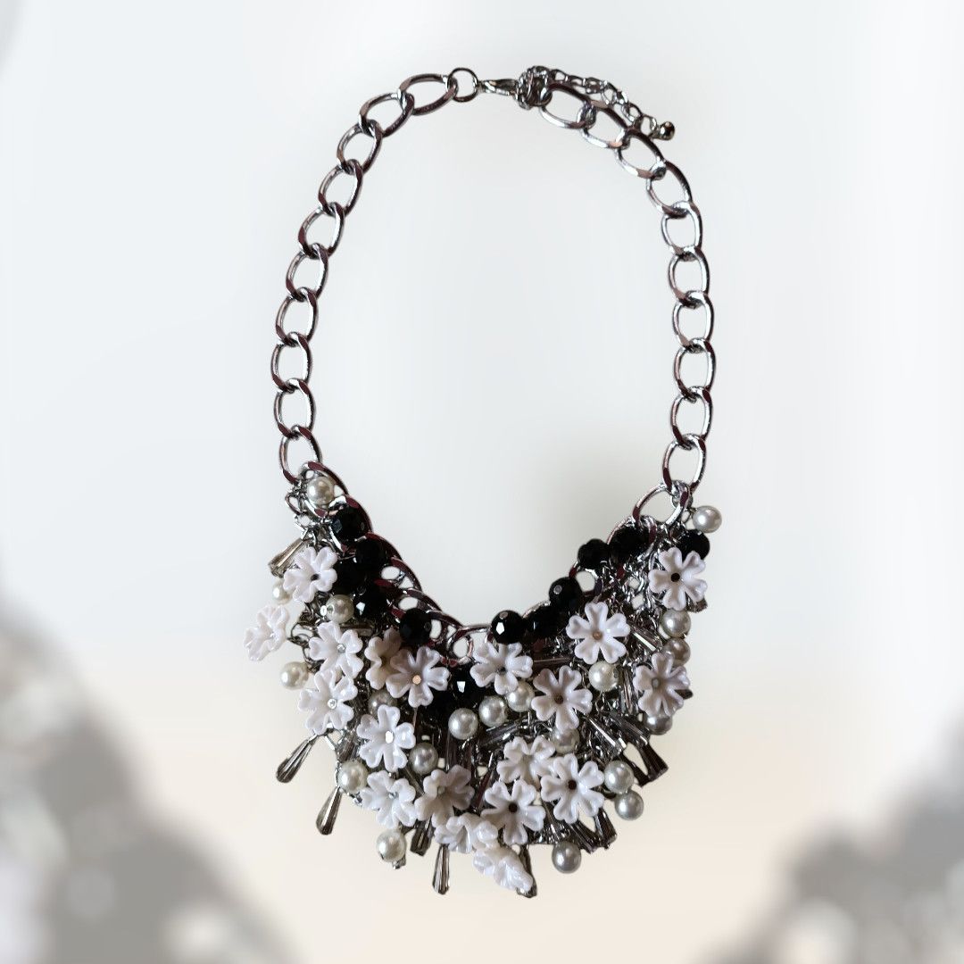 Collar cadenas florecitas
