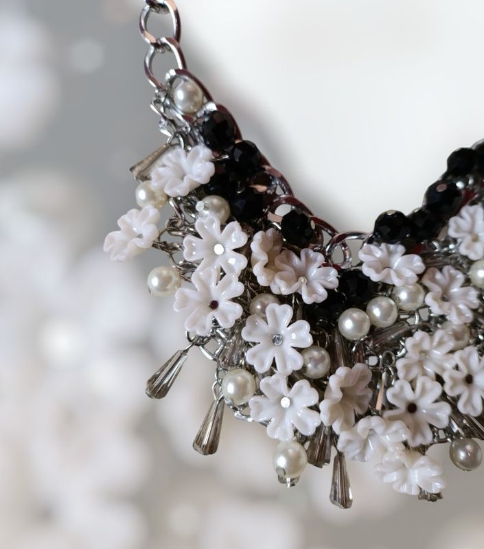 Collar cadenas florecitas
