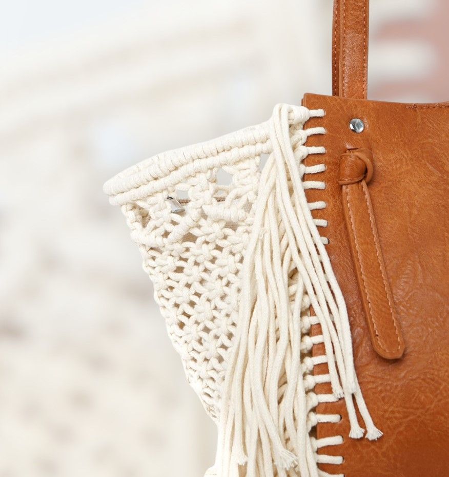 Bolso crochet flecos