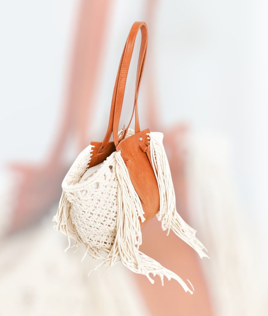 Bolso crochet flecos