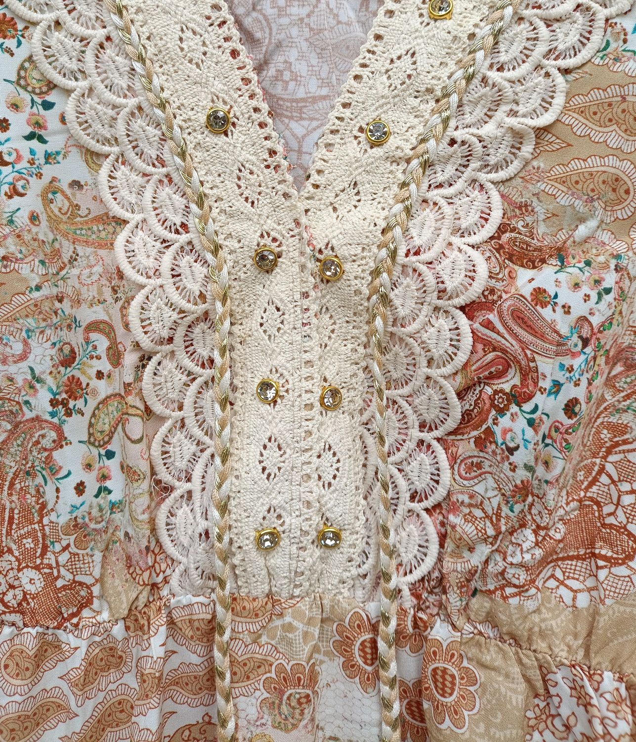 Vestido boho estampado