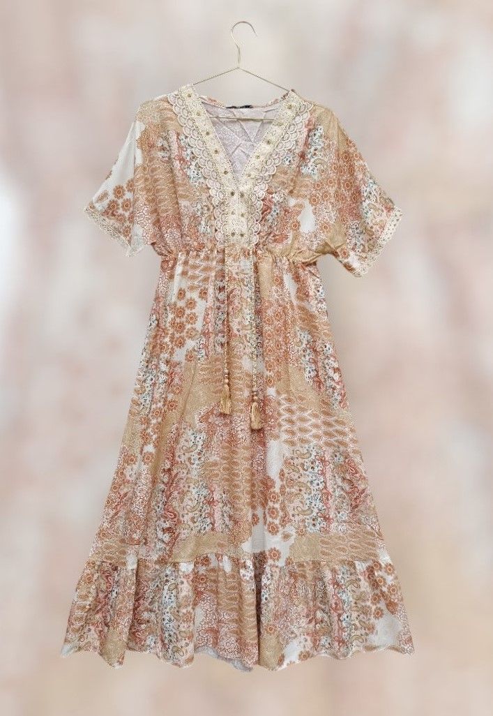 Vestido boho estampado