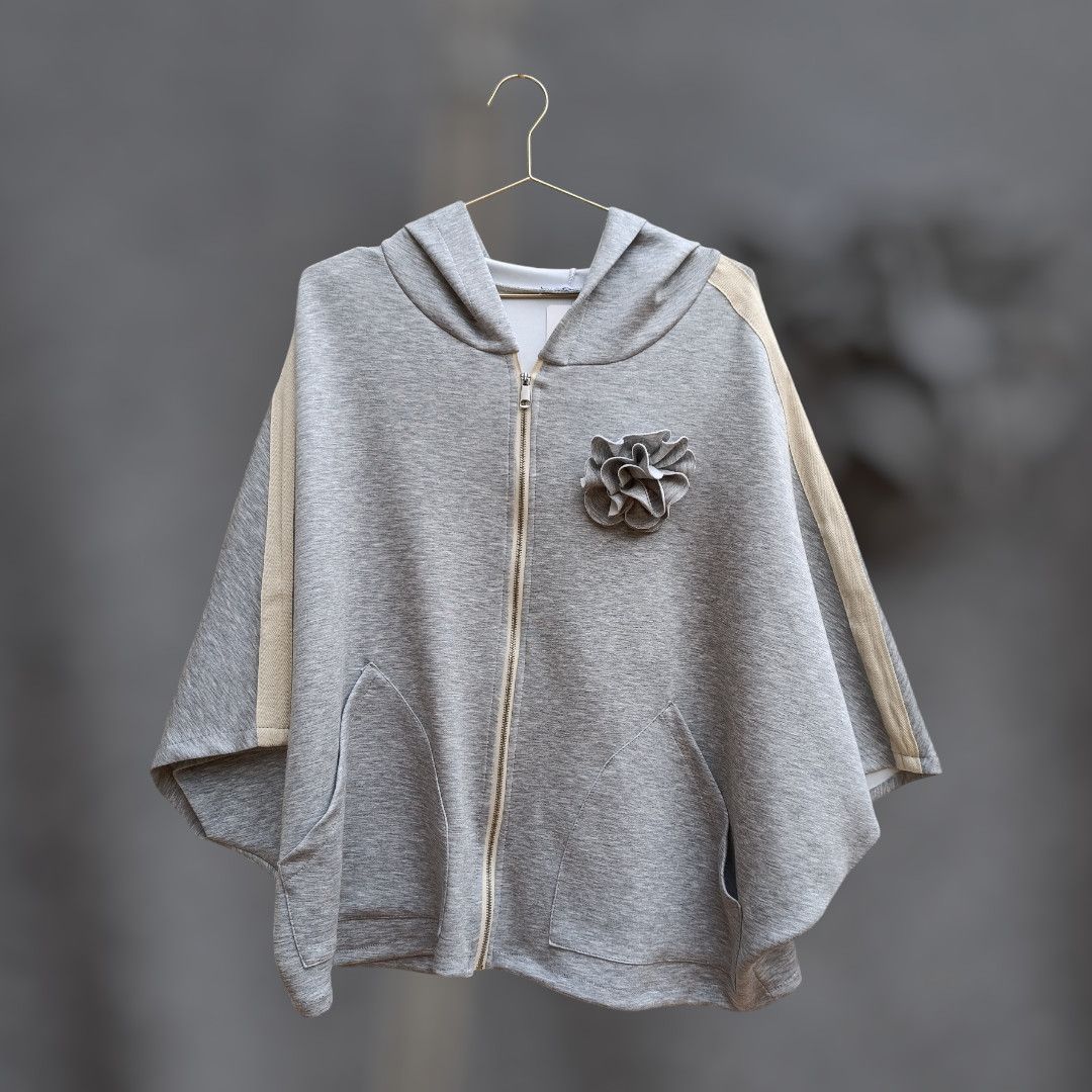 Chaqueta cremallera flor