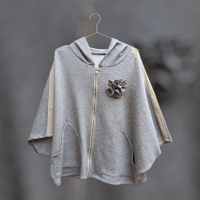 Chaqueta cremallera flor