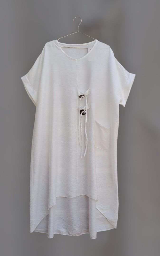 Vestido blanco lazos