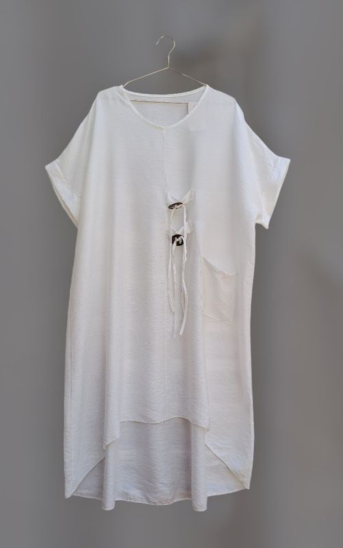 Vestido blanco lazos